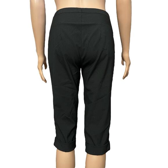 Y2K Bebe Pedal Pusher Capri Pants Size 2 Pinstripe Low Rise Cuffed Retro Pinup - Picture 5 of 11